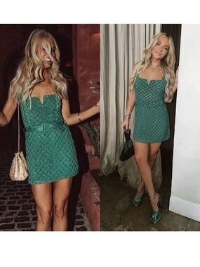 NWT Show Me Your MuMu Green TWILIGHT MINI DRESS